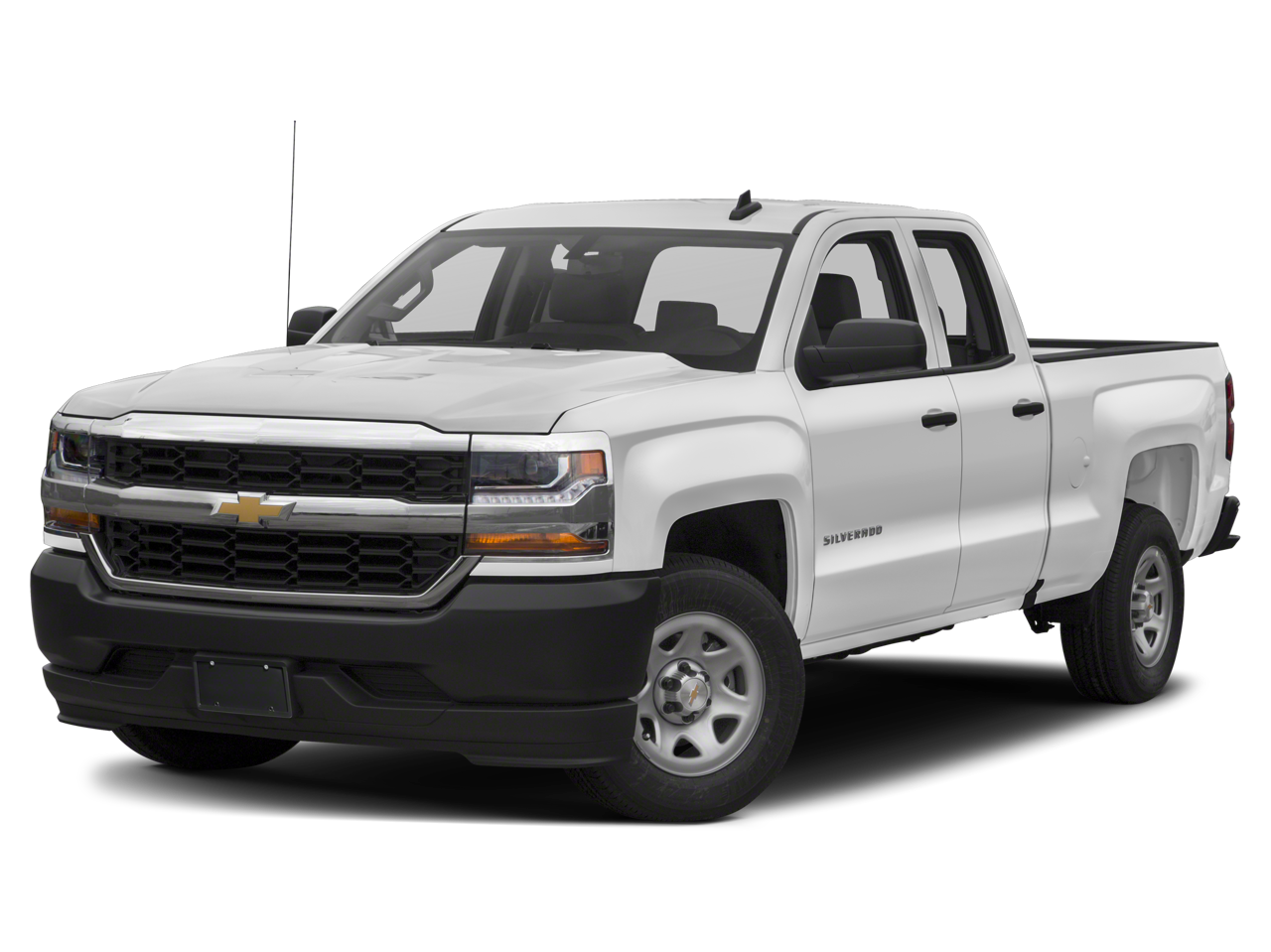 2019 Chevrolet Silverado LD LT in Summit White — front three-quarter view