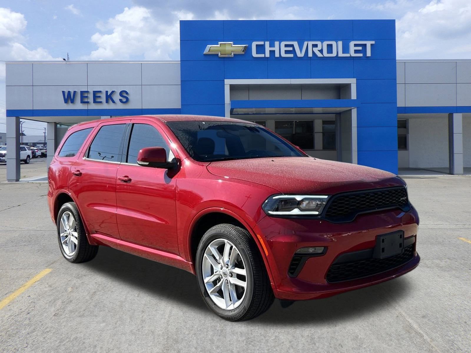 2021 Dodge Durango GT Plus in Red — front three-quarter view