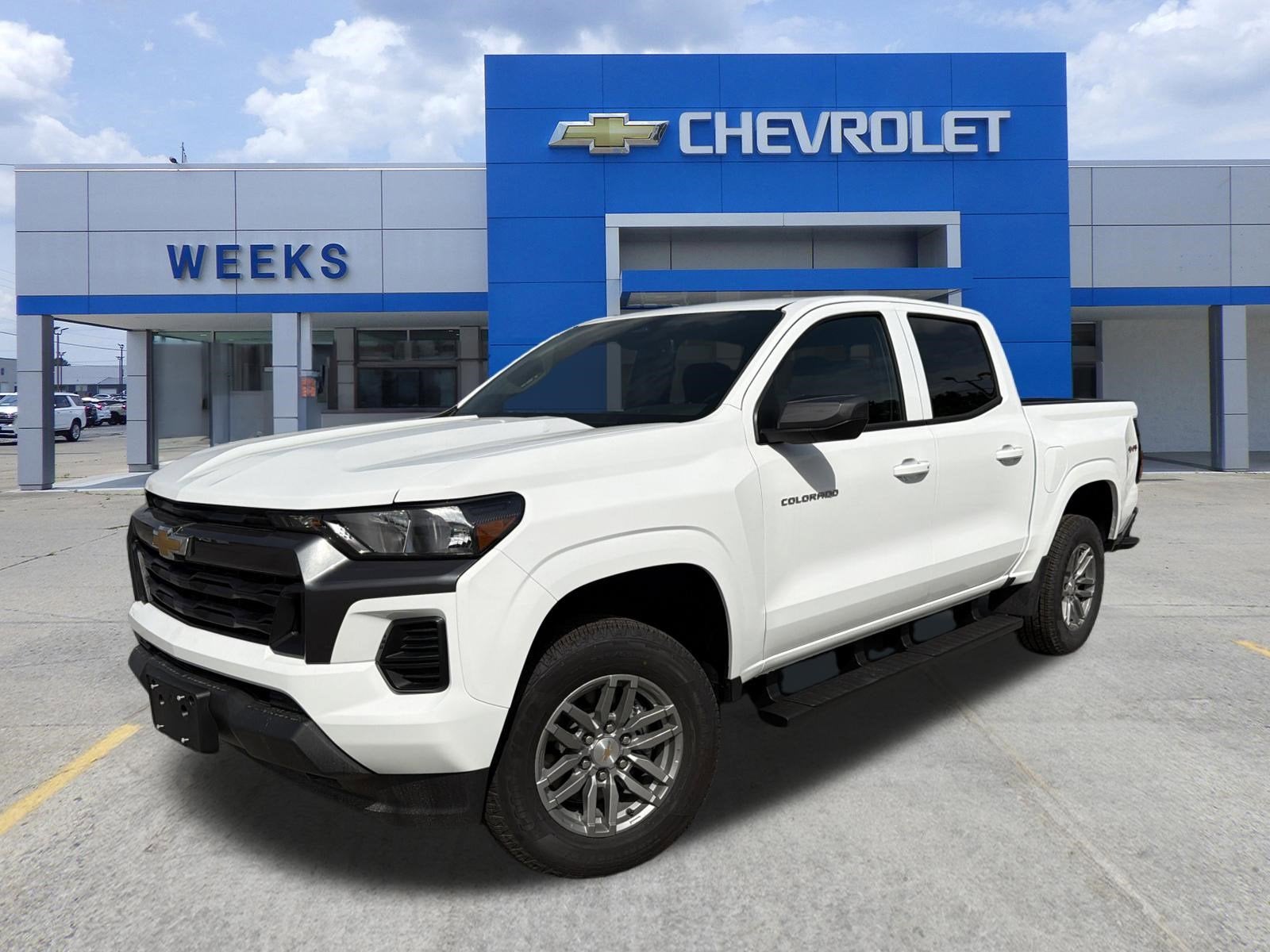 2026 Chevrolet Colorado LT in Summit White — front three-quarter view