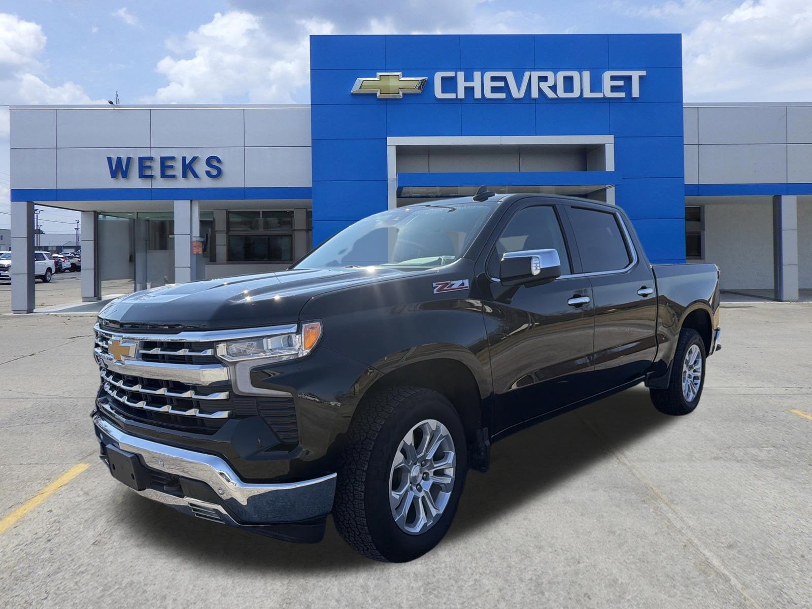 2024 Chevrolet Silverado 1500 LTZ in Black — front three-quarter view