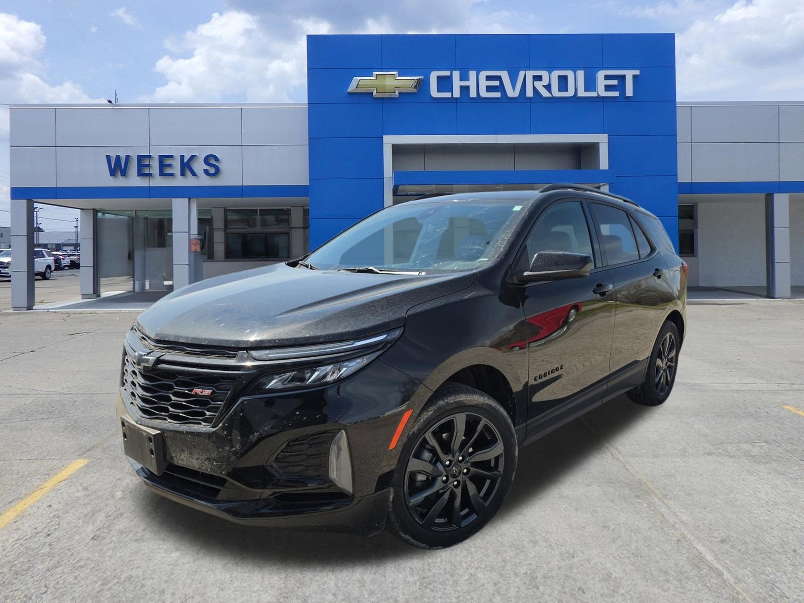 2024 Chevrolet Equinox RS in Mosaic Black Metallic — front three-quarter view