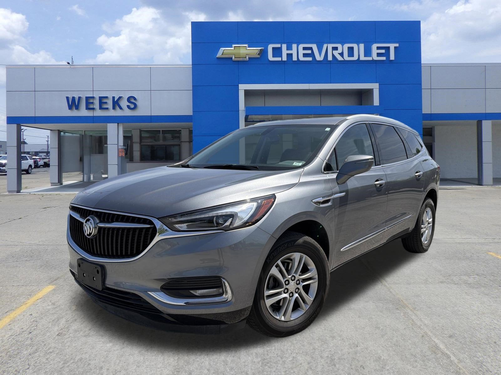 2019 Buick Enclave Essence in Includes Pitch Dark Night Lower Exterior Accent Color.) — front three-quarter view