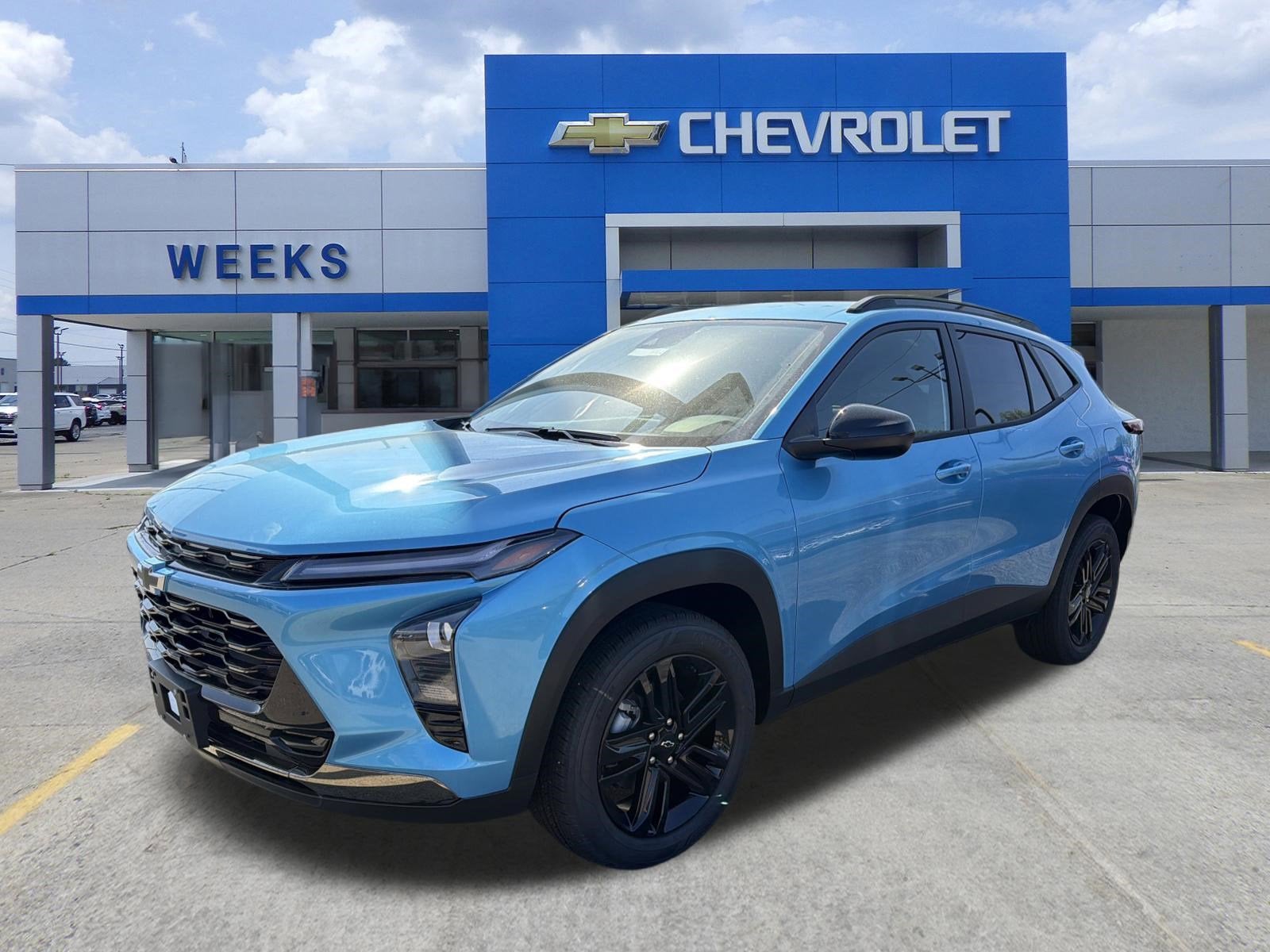 2026 Chevrolet Trax ACTIV in Marina Blue Metallic — front three-quarter view